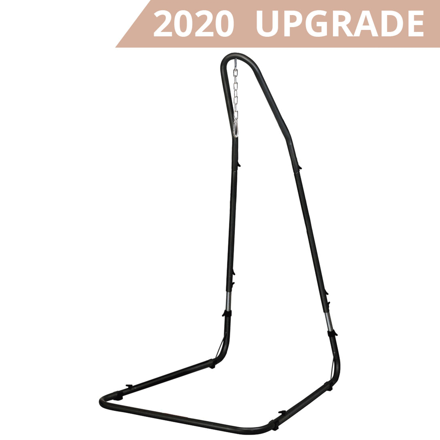 Perfect for Indoor/Outdoor Patio Deck 330 Pound Capacity Yard Zupapa Adjustable Hammock Chair Stand 2020 Upgrade Solid Steel Construction for Hammock Chairs and Swings 