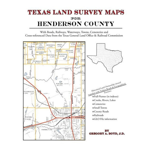 Texas Land Survey Maps for Henderson County (Paperback)