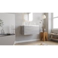 thumbnail image 2 of Cutler Kitchen and Bath Trough 30" Cultured Marble/Wood Bathroom Vanity in Gray, 2 of 6