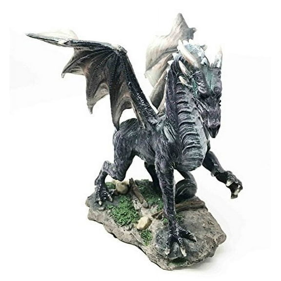 Black Shadow Night Dragon Figurine Dream Weaver Legendary Creature Sculpture