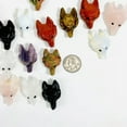 thumbnail image 5 of Wolf Head Pendant Natural Crystal Healing Quartz Stone Carved DIY Necklace Decor, 5 of 9