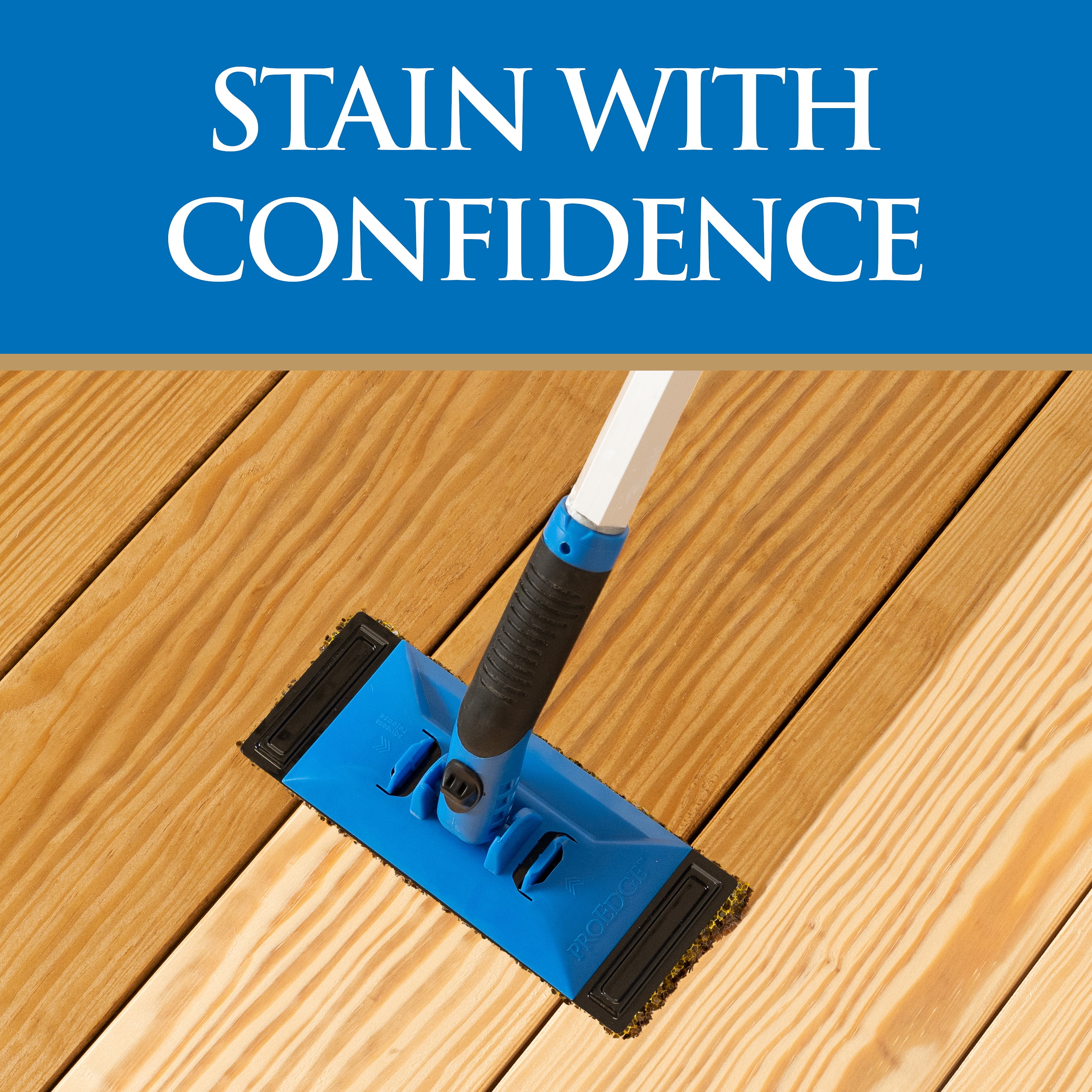 (2 pack) Linzer PRO STAINER 9" Stain Pad Refill for All Stains on Rough Outdoor Surfaces