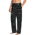 thumbnail image 2 of Junzan Men'S Pajama Pants Spider Web Black Sleepwear Pants Pj Bottoms Drawstring And Pockets, 2 of 9
