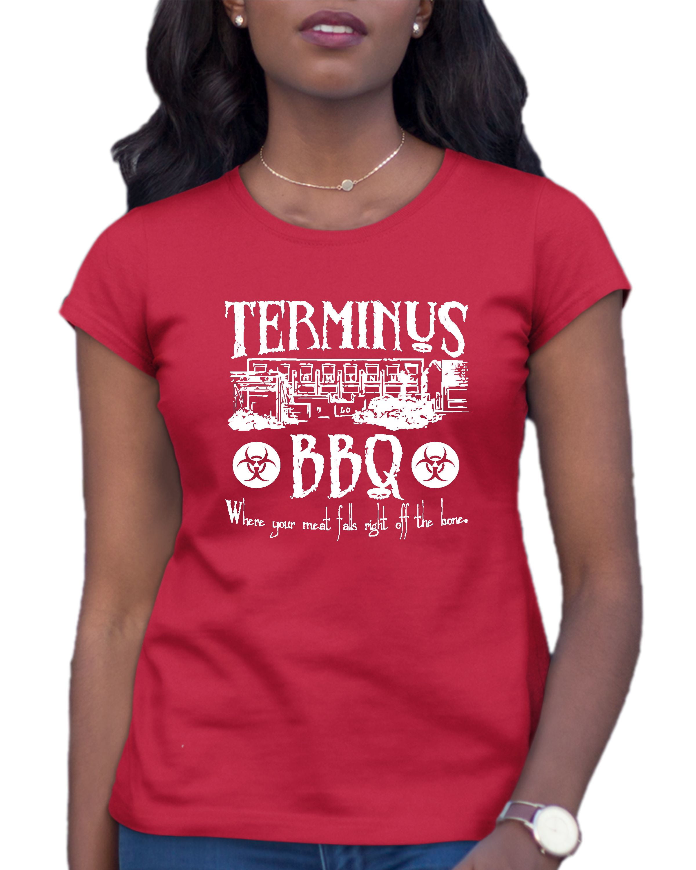 Womens Terminus BBQ Zombie Apocalypse T-Shirt - Walmart.com