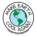 thumbnail image 1 of 5 Stickers, MAKE EARTH COOL AGAIN STICKER - World Map EARTH Weather Resistant Long Lasting In / Out Door Die-Cut Decal STICKER - 2", 5 Pieces, 1 of 1