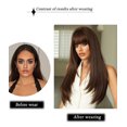 thumbnail image 2 of Natural Black Long Multi-Layered Wig With Bangs, 2 of 5