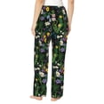 thumbnail image 3 of Uemuo Chamomile Pattern Women's Wide Leg Palazzo Lounge Pants with Pockets Light Weight Loose Comfy Casual Pajama Pants-X-Large, 3 of 9