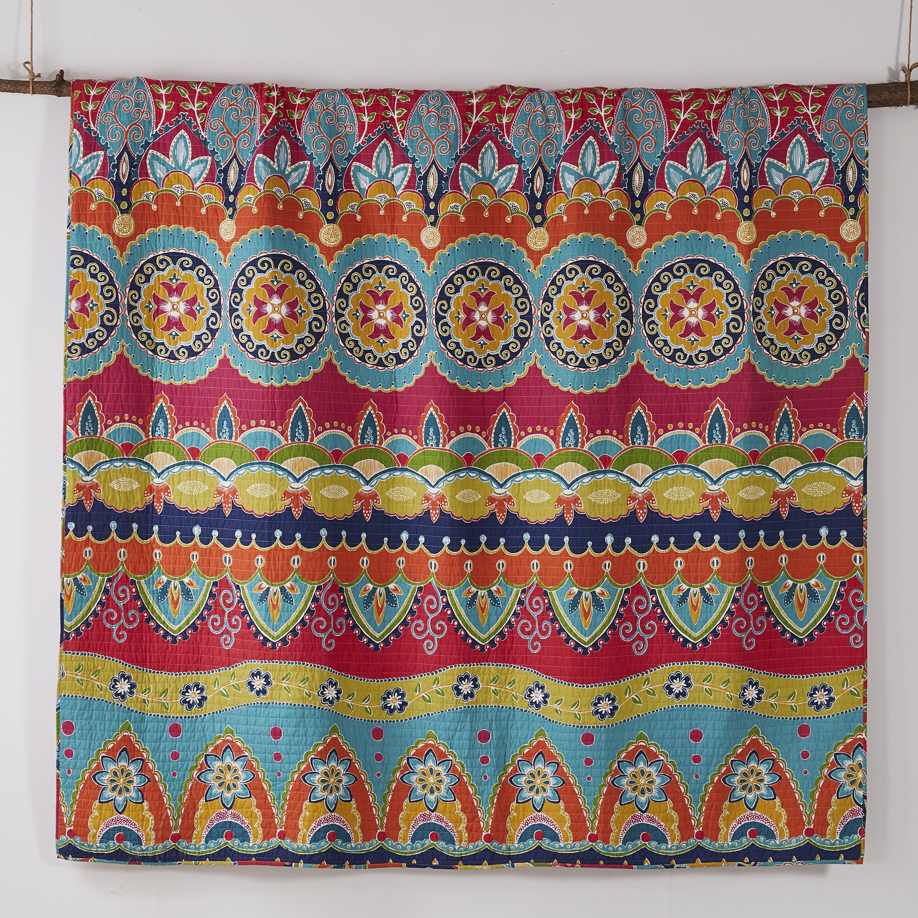 Levtex Home Amelie Multicolor Cotton Quilt, King - Reversible