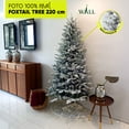 thumbnail image 2 of Árbol De Navidad A la mitad para Pared - Medio Árbol de 2.2m alto Nevado Ahorra Espacio Modelo Foxtail Premium con 1250 ramas PE/PVC Pino Navideño + Maleta Transportadora Half Christmas Tree Artego, 2 of 9
