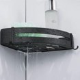 thumbnail image 2 of Estante de ducha de esquina CRUEL de Rewera Estante de baño con dos métodos de instalación Estante de ducha de aluminio con ganchos - Estante de ducha de esquina (negro-doble) Thisnde, 2 of 5