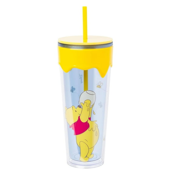 Disney Winnie The Pooh Eating Hunny 26-Ounce Carnival Cup With Lid and Straw
