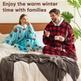 thumbnail image 6 of XIECUVA Wearable Blanket Hoodie, Flannel Sherpa Fleece, Warm and Cozy Giant Sweatshirt for Adult, Woman and Man, One Size Fits All (Chips), 6 of 7