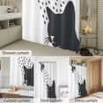 thumbnail image 4 of Bathroom Shower Curtain Funny Cat Waterproof Shower Curtains with Hooks, Cartoon Grey White Animal Shadow Bath Curtains Bathtub Curtain Home Decor 60x72in, 4 of 9
