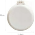 thumbnail image 2 of Brosse à Cheveux Pliante avec Miroir pour Sac à Main/poches Peigne de Massage Compact Rond pour Filles et Femmes (Noir+blanc), 2 of 6