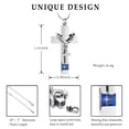 thumbnail image 2 of Forever in My Heart Birthstone Personalized Double Cross Urn Pendant Cremation Jewelry for Ashes Cross Ashes Keepsake, 2 of 7