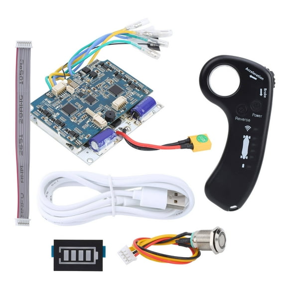 Motor Control Panel ESC, Undervoltage And Power Failure  Low Speed Scooter Controller Set, Low Voltage Alarm Function for Scooters Unicycles