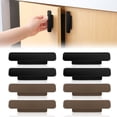 thumbnail image 3 of Wosthever Tiradores de puerta fabricados en ABS de 8 piezas, tiradores aptos para niños de línea suave que no se deforman, borde multiusos para Decoración del hogar Blanco+Gris, 3 of 6