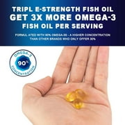 Omega 3 Fish Oil Supplement, Triple Strength 1200mg Omega 3 EPA DHA,120 Capsule
