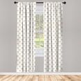 thumbnail image 5 of Ambesonne Flower Window Curtains, Vintage Style Lilies, Each 28" W x 84" L, Yellow and White, 5 of 5