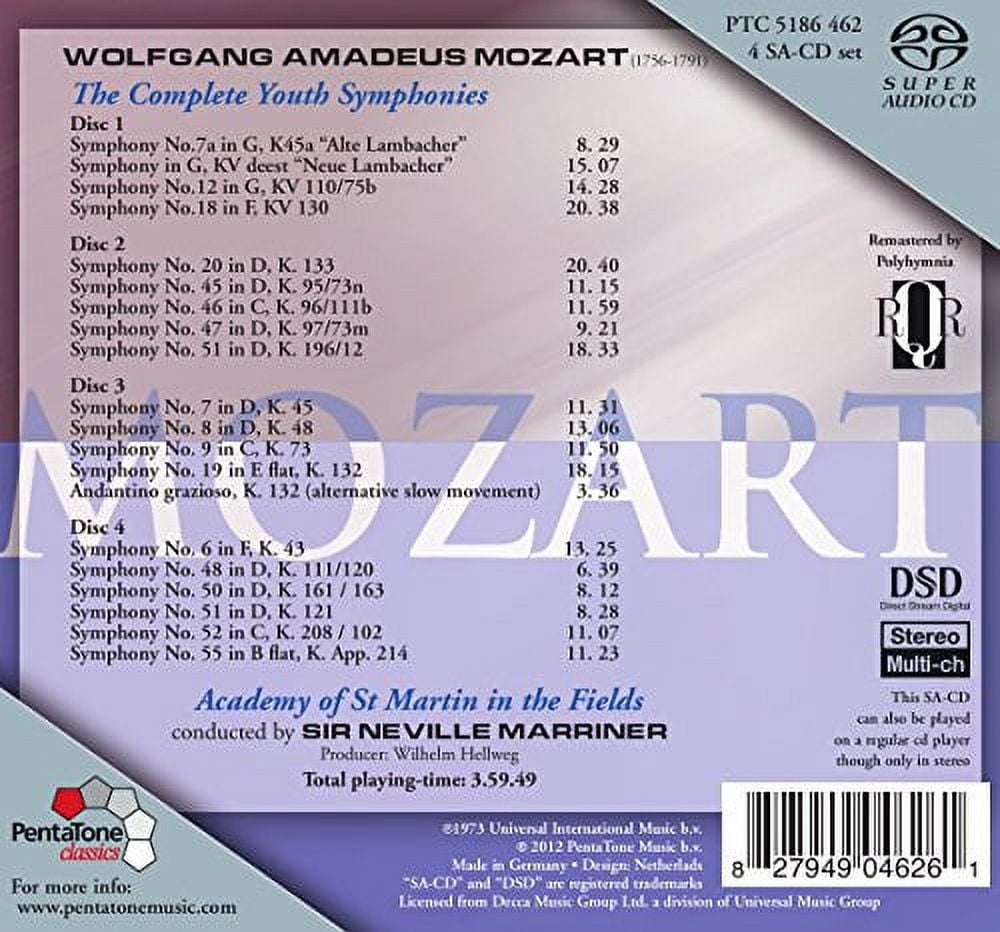Neville Marriner - Complete Youth Symphonies - Music & Performance - SACD