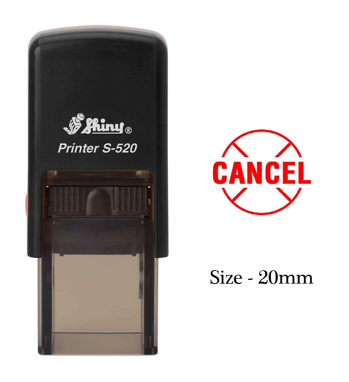 Cancel Plastic Stamp Clear Print for Office & Commercial Use Shiny Self ...