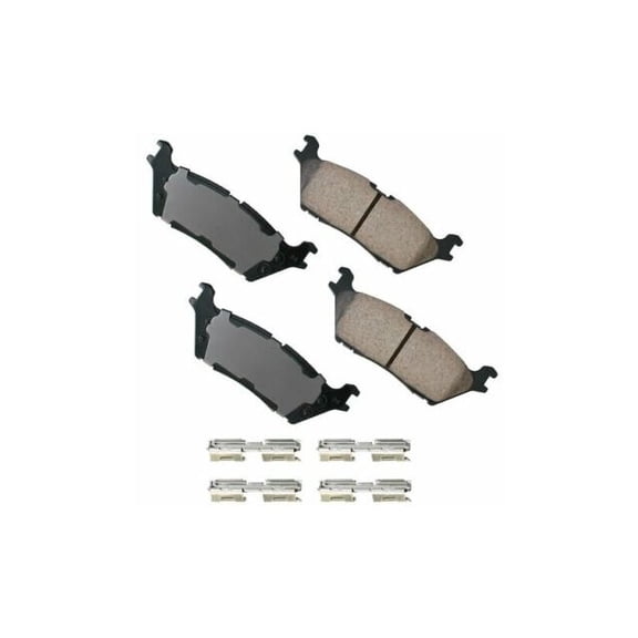 Rear Brake Pad Set - Compatible with 2021 - 2024 Ford F-150 2022 2023