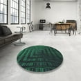 thumbnail image 4 of Ahgly Company Machine Washable Indoor Square Transitional Dark SlateGray or Dark SlateGrey Green Area Rugs, 7' Square, 4 of 7