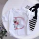 thumbnail image 3 of Camiseta de algodón con 26 letras en inglés ABCD, camiseta de verano para niños con flores, ropa informal de dibujos animados, camisetas de manga corta para niñas y niños, 3 of 5