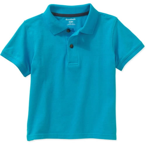 NEW Toddler Boys Short Sleeve Polo Shirt Size 2T Solid Black Top Garanimals 
