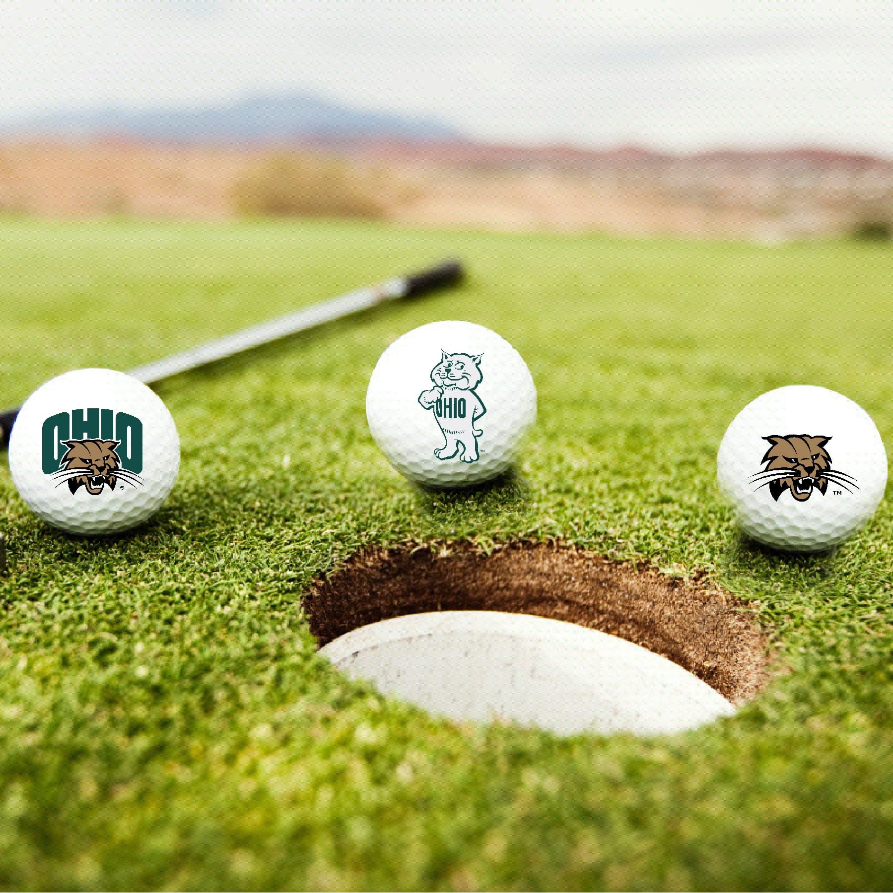 Ohio University Bobcats Logo Edition Taylormade Distance+ Golf Balls 12-Pack (Dozen)