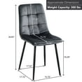 thumbnail image 2 of KATBOC Velvet Dining Chair Set of 4, Modern Upholstered Side Chair,Gray, 2 of 6