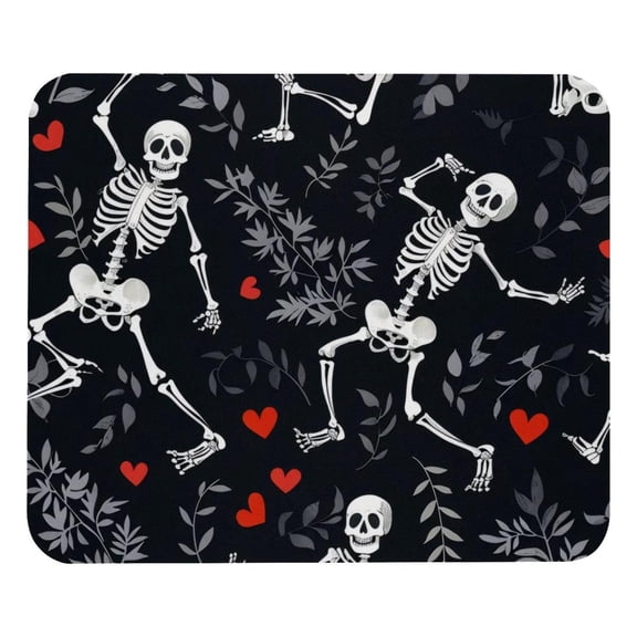 PhooArto Comfortable Mouse Pad Love Heart Skeletons Dancing Desktop Mousepad , 21 x 25 cm Mouse Mat, Non-Slip Rubber Base, Improves Speed and Precision
