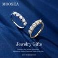 thumbnail image 2 of Anillos de aniversario MOOSEA, 5 piedras, moissanita, oro amarillo de 14 quilates, 2 of 8