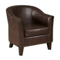 thumbnail image 1 of Pemberly Row Faux Leather Accent Chair in Brown, 1 of 3