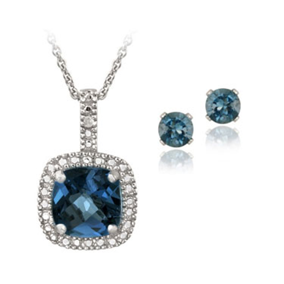 Square Necklace & Earrings Set