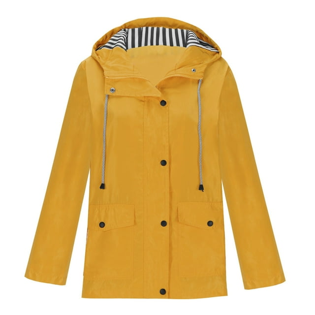 TIMIFIS Manteau de Pluie Léger pour Femmes Imperméable Imperméable pour Femmes à Fermeture Éclair Manteau de Pluie Compact Coupe-Vent à Capuche pour la Randonnée le Vélo la Course