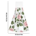 thumbnail image 3 of Wobogo Light Pink Roses Hand Towel Set of 2 Absorbent for Kitchen and Bathroom With Velcro Hanging Loop 18.2×14in, 3 of 7