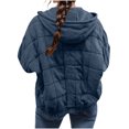 thumbnail image 6 of qucoqpe Womens Full Zip Quilted Puffer Coat Trendy Casual Oversized Padded Down Jackets with Pockets, 6 of 10