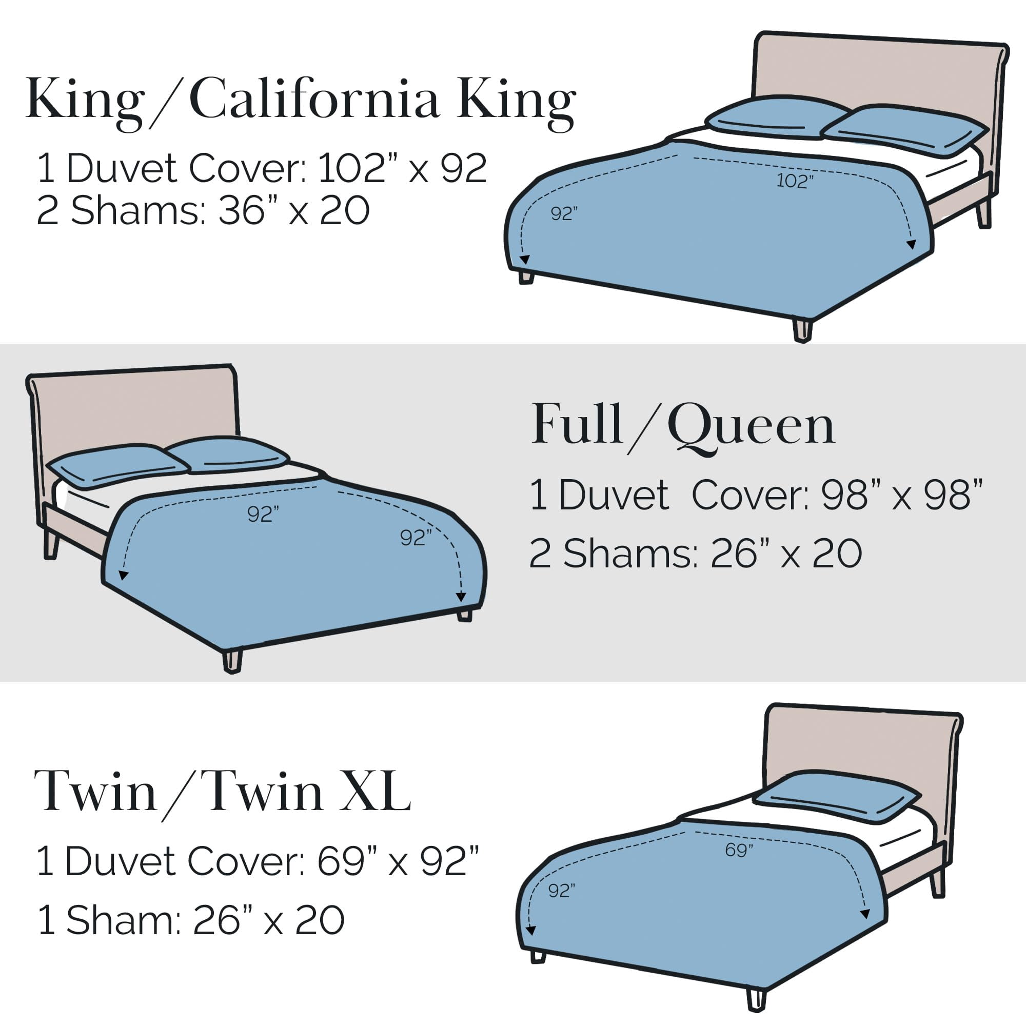 Southshore Fine Living, Inc. Jacquard Tufted Diamond Pattern King Boho Duvet Cover Set, Delta Blue