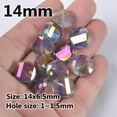 thumbnail image 4 of U8MO 10pcs 12/14/18mm Twist Coin Faceted Crystal Glass Loose Beads for Jewelry Making-18x7.5mm-Clear, 4 of 5