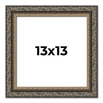 13x13 Frame Black Real Wood Picture Frame Width 2 inches | Interior Frame Depth 0.5 inches | Fitz