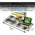 thumbnail image 3 of Office Desk Mat Black and White Buffalo Plaid Extra Large Mouse Pad (35.4" x 15.7") with NonSlip Rubber Base for Gaming & Office Use, Full Desk Coverage, Perfect for Game Enthusiasts, 3 of 6