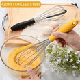 thumbnail image 4 of Bxaolu 12-Inch Wire Whisk Stainless Steel, Balloon Whisks for Cooking, Wisk Wisking Tool With Soft Silicone Handle, Thick Durable Whisker for Blending, Beating, Whisking, Stirring, 4 of 6