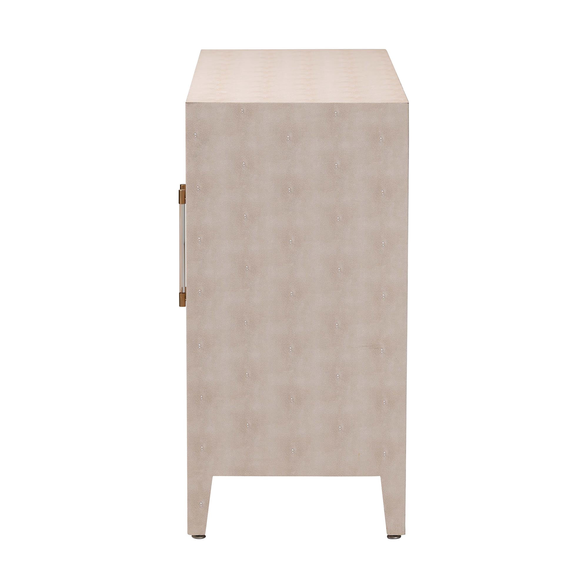 Baxton Studio Nira Modern Storage Cabinet, 2-Door, Beige