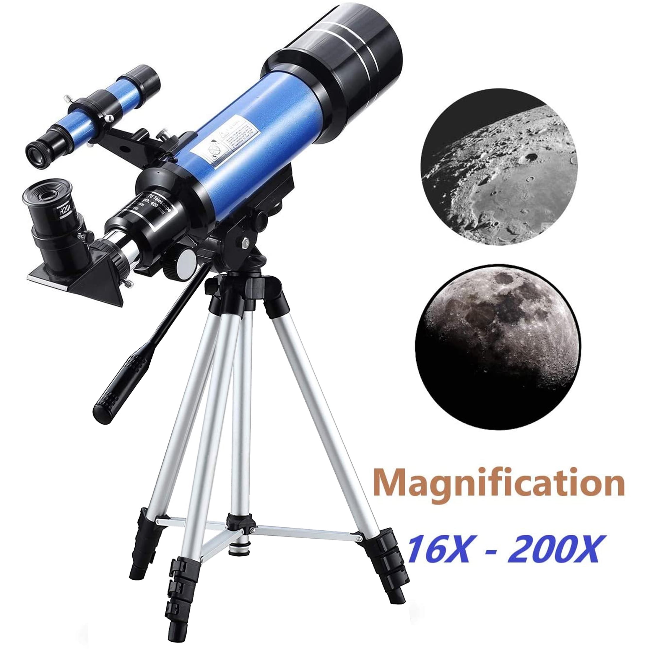 Astronomy 400mm f/5.7 CreazyDog Telescope for Kids & Adults 70mm Refractor with Finder Scope & Tripod to Observe Moon and Planet 