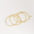 thumbnail image 3 of Dainty Gold Pearl Crystal Beaded Bracelets Set for Women 14K Real Gold Plated Bead Pearl Crystal Beads Bracelet Stake Paperclip Link Chain Bracelets Gold Bracelets for Women Trendy Jewelry, 3 of 6
