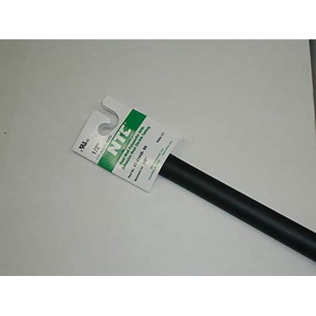 NTE Electronics 47-23448-BK Heat Shrink Tubing Dual Wall with Adhesive 3:1 Shrink Ratio 1/2 Diameter 48 Length Black - 47-23448-BK