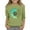 Mint Green, variant on PINQI Girls Noen T Shirts Cotton Kids Sunflower Tees 3/4 Sleeve Summer Floral Graphic Tshirt Cute Crewneck Top Athletic