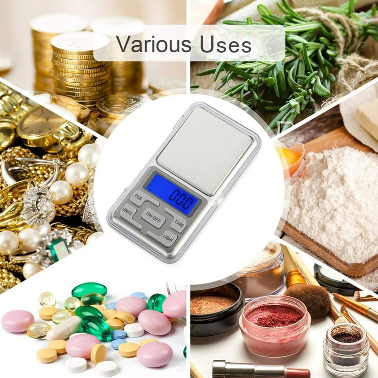 Food Travel Scale Portable Scale Gram Capacity 500g Degital Kitchen Small  Scale Measuring Scale Pocket Scale,100g/0.01g，G55227 