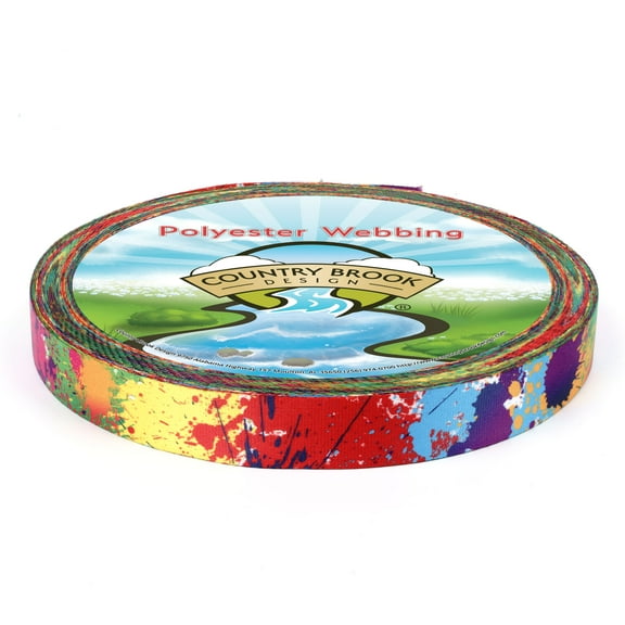 Country Brook Design® 1 inch Paint Splatter Photo Quality Polyester, 10 Yards